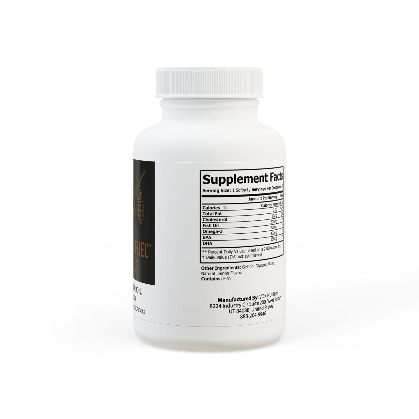 Omega 3 Fish Oil Supplement (60 Softgels)